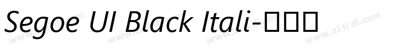 Segoe UI Black Itali字体转换